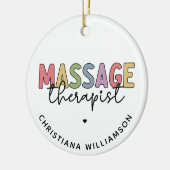 Massagetherapeut | Massagetherapeutika Geschenke Keramik Ornament (Links)