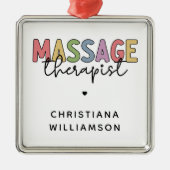 Massagetherapeut | Massagetherapeutika Geschenke Ornament Aus Metall (Vorne)