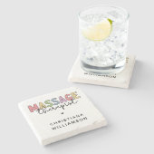 Massagetherapeut | Massagetherapeutika Geschenke Steinuntersetzer (Seitenansicht)