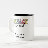 Massagetherapeut | Massagetherapeutika Geschenke Zweifarbige Tasse (Vorderseite Links)