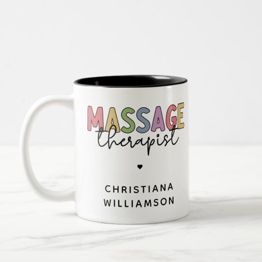 Massagetherapeut | Massagetherapeutika Geschenke Zweifarbige Tasse (Links)