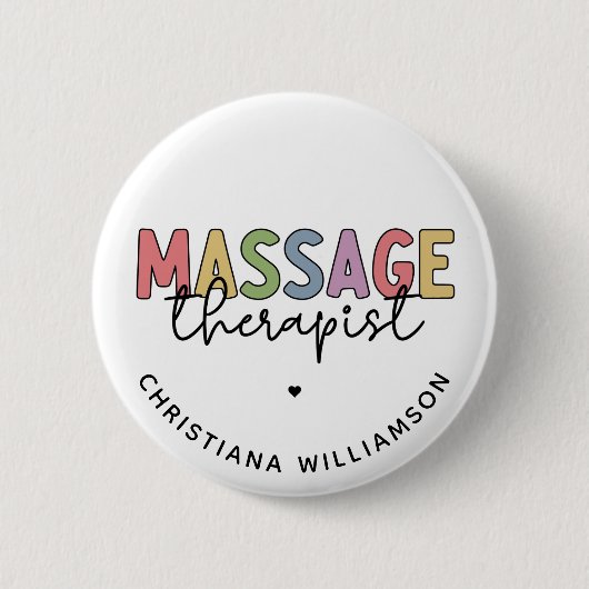 Massagetherapeut | Massagetherapie - Geschenk Button (Vorderseite)