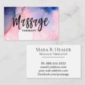 ** Massagetherapeut * Massagetherapie Wasserfarbe Visitenkarte (Vorne/Hinten)