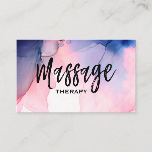 ** Massagetherapeut * Massagetherapie Wasserfarbe Visitenkarte (Vorderseite)