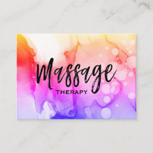 ** Massagetherapeut Massagetherapie Wasserfarbe Visitenkarte