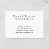 ** Massagetherapeut Massagetherapie Wasserfarbe Visitenkarte (Rückseite)