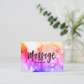** Massagetherapeut Massagetherapie Wasserfarbe Visitenkarte (Stehend Vorderseite)