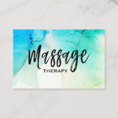 ** Massagetherapeut Massagetherapie - Wasserfarbe Visitenkarte (Vorderseite)