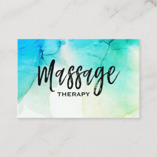 *~* Massagetherapeut - Massagetherapie Wasserfarbe Visitenkarte
