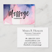 *~* Massagetherapeut * Massagetherapie Wasserfarbe Visitenkarte (Vorne/Hinten)