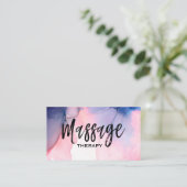 ** Massagetherapeut - Massagetherapie Wasserfarbe Visitenkarte (Stehend Vorderseite)