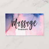 ** Massagetherapeut - Massagetherapie Wasserfarbe Visitenkarte (Vorderseite)