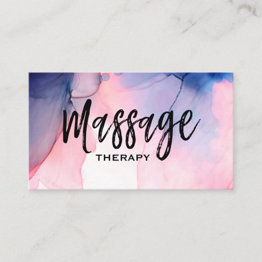 ** Massagetherapeut - Massagetherapie Wasserfarbe Visitenkarte (Vorderseite)