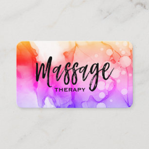 *~* Massagetherapeut Massagetherapie Wasserfarbe Visitenkarte