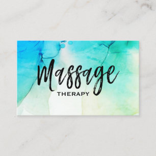 *~* Massagetherapeut ~ Massagetherapie Wasserfarbe Visitenkarte