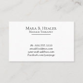 *~* Massagetherapeut ~ Massagetherapie Wasserfarbe Visitenkarte (Rückseite)