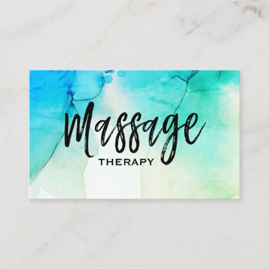 *~* Massagetherapeut ~ Massagetherapie Wasserfarbe Visitenkarte (Vorderseite)