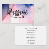 ** Massagetherapeut ~ Massagetherapie Wasserfarbe Visitenkarte (Vorne/Hinten)