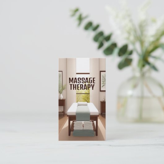 Massagetherapeut Massagetisch Tabelle Visitenkarte (Stehend Vorderseite)