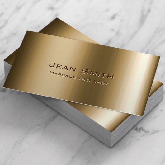 Massagetherapeut Metal Bronze Visitenkarte