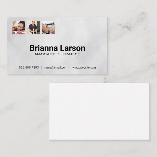Massagetherapeut | Mitarbeiter im Gesundheitswesen Visitenkarte (Vorne/Hinten)