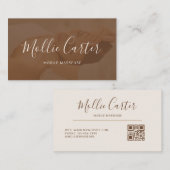 Massagetherapeut Mobile Masseuse Calm Brown Visitenkarte (Vorne/Hinten)