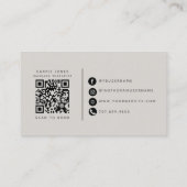 Massagetherapeut Neutraler QR-Code Visitenkarte (Rückseite)