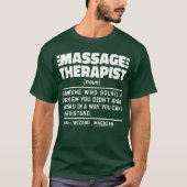 Massagetherapeut Noun zertifizierte Masseur Mitarb T-Shirt (Vorderseite)