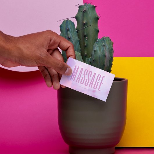 Massagetherapeut Pastel Lila Holografic Visitenkarte