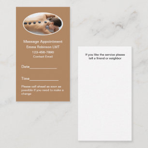 Massagetherapeut Personalausweise Visitenkarten Terminkarte