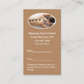Massagetherapeut Personalausweise Visitenkarten Terminkarte (Vorderseite)
