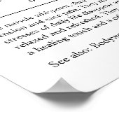 Massagetherapeut Personalisiertes Geschenk Poster (Ecke)