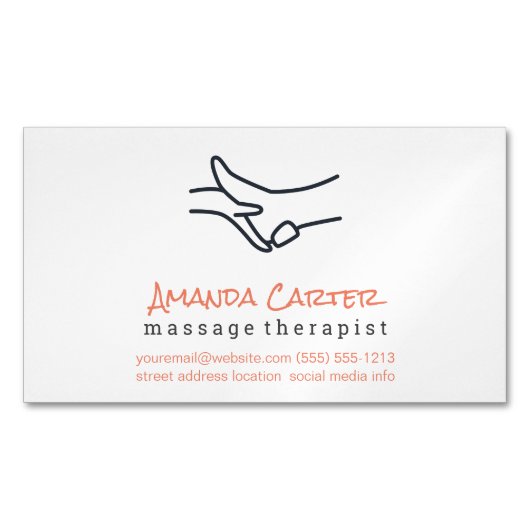 Massagetherapeut | Physiotherapeutische Fachkompet Magnetische Visitenkarte (Vorderseite)
