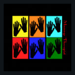 Massagetherapeut Pop Art Poster<br><div class="desc">Popart-Poster für Massagetherapeut</div>