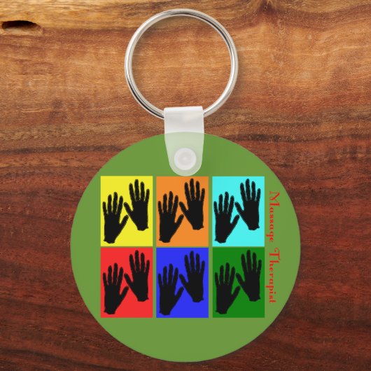 Massagetherapeut Pop Kunstgeschenke Schlüsselanhänger (Vorderseite)