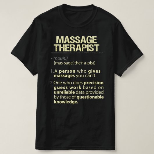 Massagetherapeut Real American Definition T-Shirt (Design vorne)