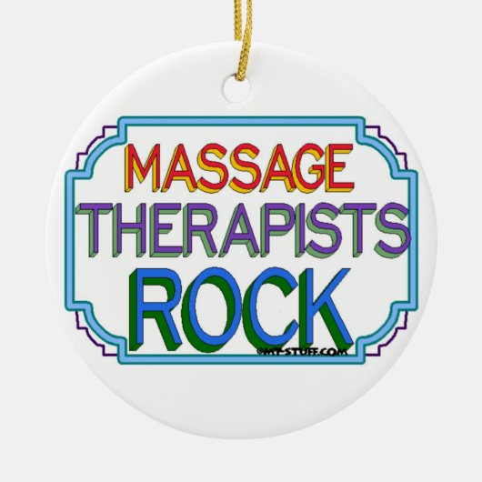 Massagetherapeut Rock Keramikornament (Vorne)