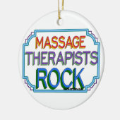 Massagetherapeut Rock Keramikornament (Links)