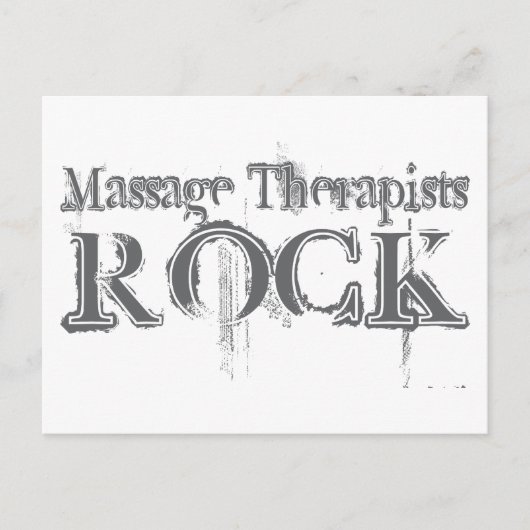 Massagetherapeut Rock Postkarte (Vorderseite)