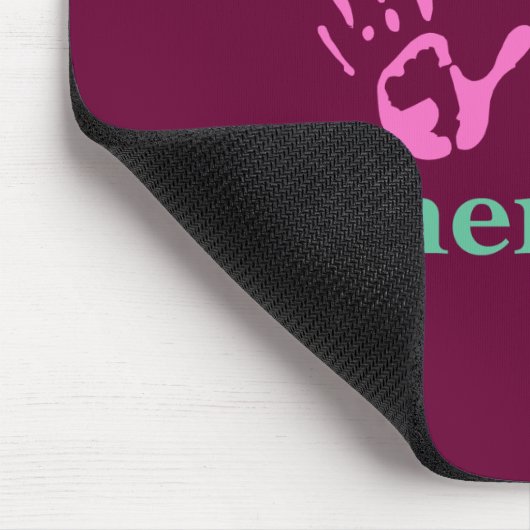 Massagetherapeut: Rosa Handdrucke Mousepad (Ecke)
