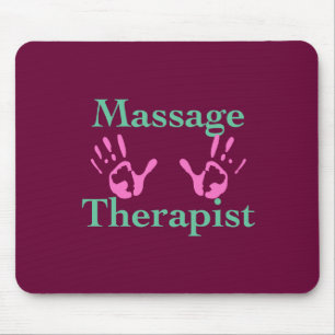 Massagetherapeut: Rosa Handdrucke Mousepad