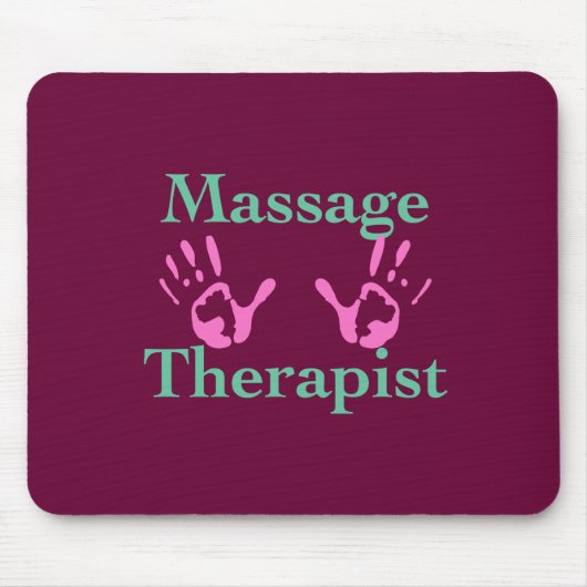 Massagetherapeut: Rosa Handdrucke Mousepad (Vorne)