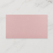 Massagetherapeut | Rosa Lotus-Blume Visitenkarte (Rückseite)