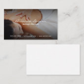 Massagetherapeut | Rückenmassage Visitenkarte (Vorne/Hinten)