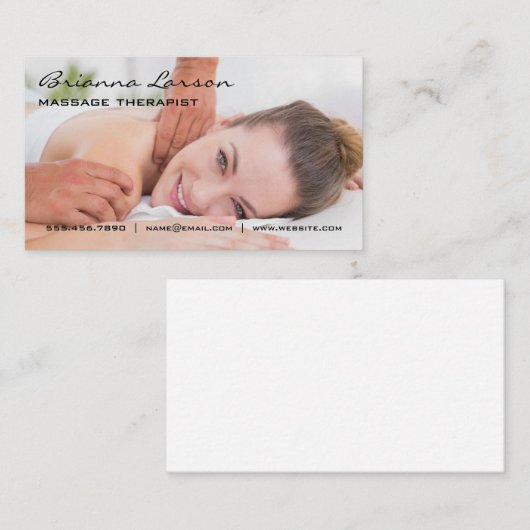 Massagetherapeut | Rückenmassage Visitenkarte (Vorne/Hinten)