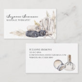 Massagetherapeut Salon Boho Wasserfarbe Visitenkarte (Vorne/Hinten)