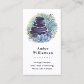 Massagetherapeut Salon Wellness-Center Stylist Zen Visitenkarte (Vorderseite)