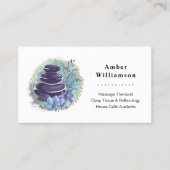 Massagetherapeut Salon Wellness-Center Stylist Zen Visitenkarte (Vorderseite)