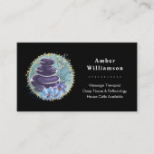 Massagetherapeut Salon Wellness-Center Stylist Zen Visitenkarte (Vorderseite)