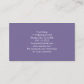 Massagetherapeut Salon Wellness-Center Stylist Zen Visitenkarte (Rückseite)